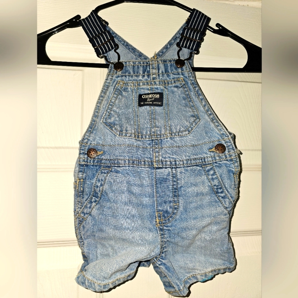 Vintage 90's OshKosh B'Gosh Denim Overalls with Vestbak size 3-6 months